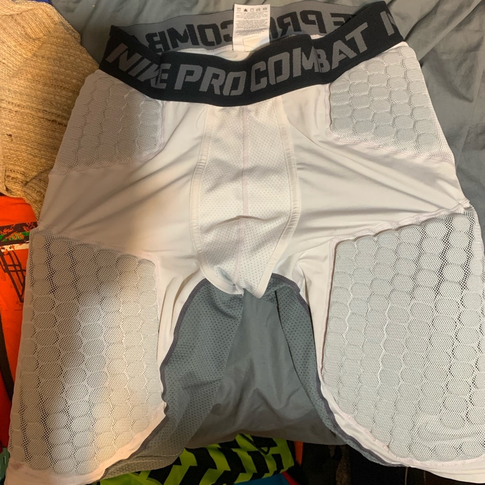 Men’s Nike Pro Combat padded compression shorts.
